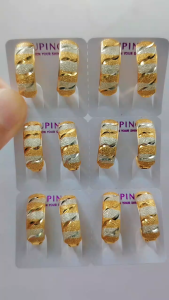 Highquality Xuping Bangkok Gold Plated 6mm 2-tone Automatic Clip Earrings for Women Hypoallergenic and Nontarnish