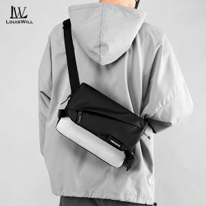 LouisWill Men Bags Fashion Shoulder Bag Cross Body Bag Leisure Messenger Bag Splicing Contrasting Colors Large Capacity Sling Bag Lightweight Casual Bag Men Fashion Leisure Bag Oxford Waterproof for Sport Street Travel Outdoor