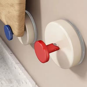 Plastic Suction Cup Hook Foldable Fixing Suction Cups Towels Rack Bathroom Kitchen Wall Hook Home Clothes Hanger