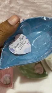 souvenir mangkok daun kemas plastik free kartu ucapan ( isi 50 pcs )