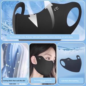 MONLEYTA | Womens Summer New High Aesthetic Ice Silk Full Face Sun Protection Mask Eye Corner Protection 3D Stereo UV Protection Face Mask