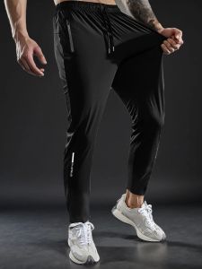 Men Y2K-Inspired Baggy Joggers Breathable Lightweight Sweatpants with Quick-Dry Tech for Gym Streetwear