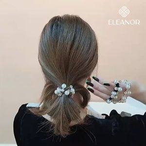 Dây buộc tóc nữ đính đá Eleanor Accessories dây cột tóc ngọc trai nhân tạo phụ kiện tóc 5478