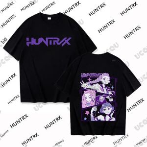 KPop Demon Hunters Huntrixกราฟิกพิมพ์เสื้อยืดผู้หญิงผู้ชายฤดูร้อนแขนสั้นO-คอTees Casual Streetwearเสื้อขนาดใหญ่