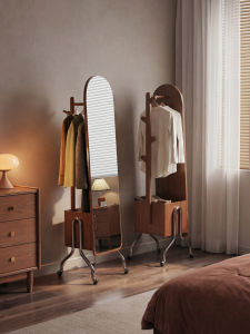 DONGMU | Rotatable and Movable Dressing Mirror with Coat Rack