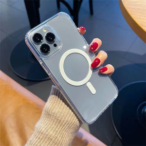 Acrylic Hard Wireless Charging Magnetic Shockproof Case For iPhone 17 Pro Max 17 Air 16 Pro Max 15 Pro Max 14 Pro Max 13 12 11 Pro Max 16 Plus 15 Plus Clear Phone Case Cover Casing