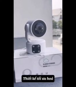 FOFU Camera wifi không dây xoay 360 Kép Hai Mắt Không Góc Chết Full HD 4MPtầm nhìn ban đêm iCam365 Xem trước màn hình ống kính kép độ không