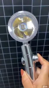 Bộ vòi sen tăng áp thiết kế cánh quạt xoay 360 độ tăng 300% lực đẩy nước có khóa trên tay cầm