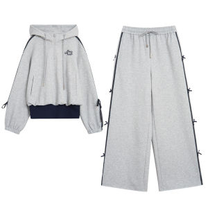 BY IHAPPY | Bộ Đồ 2 Mảnh Hoodie Quần jogger Tím Xám