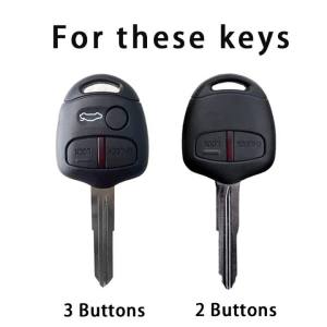 2/3 Buttons TPU Remote Car Key Shell Case for Mitsubishi Outlander Grandis Pajero Lancer Protector Car Fob Accessories