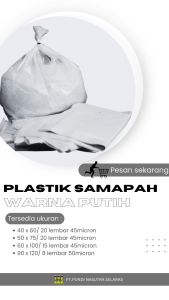 KANTONG PLASTIK SAMPAH RUMAH / KANTOR WARNA KUNING UKURAN 50 X 75