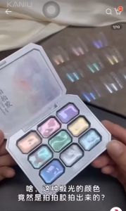 Set gel ngọc trai 9 màu kaniu làm móng nails