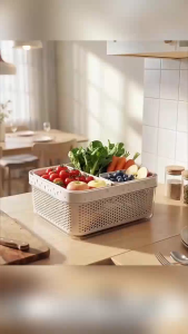 Multifunctional Draining Basket Vegetable Washing Basket Dustproof Strainer Basket Quick Drain Food Storage Filter Basket for Kitchen Sink