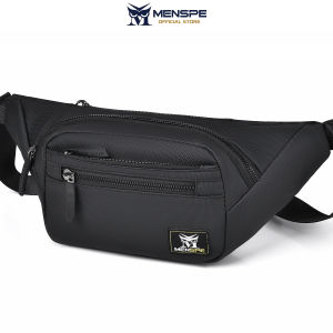 MENSPE Mens Waist Bag Multi Functional Chest Bag Waterproof Sports Bag Large Capacity Casual Bag Fitness Bag Travel Bag Business Bag For Men Women