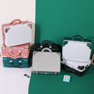 Vintage Nhẹ Túi Xách Ins Nhỏ Nữ Hành Lý Du Lịch 14 Inch Giá Trị Thẩm Mỹ Cao Túi Trang Điểm Lưu Trữ Mật Khẩu 16 Inch 17 Inch