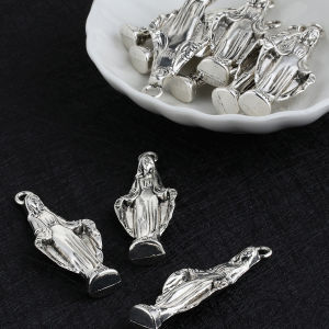 1Pc Engraved 1830 Our Lady of Miraculous Statue Pendants Catholic Virgin Mary Charms for DIY Jewelry Making Accessories