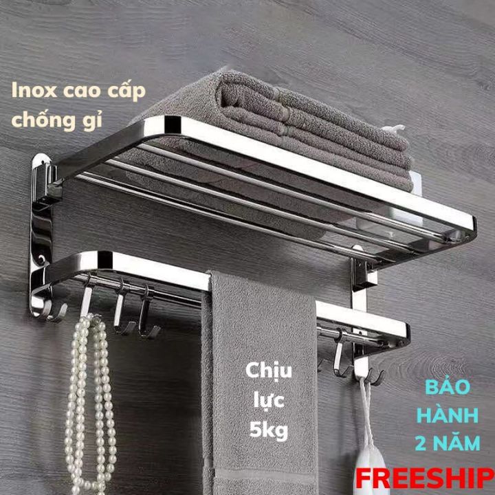 Kệ Nhà Tắm Giá Treo Đồ Nhà Tắm Nhà Bếp Không Gỉ Đa Năng Gắn Tường Giá Treo Khăn Nhà Vệ Sinh Inox Giá Treo Tường Không Cần Đục Lỗ Giá Khăn Tắm Đựng Phòng Tắm Giá Để Đồ Nhà Vệ Sinh Giá Treo 60cm