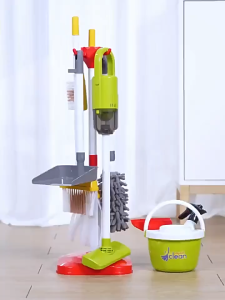 Toddler Cleaning Set 23Pcs Kids Cleaning Toy Set with 2-in-1 Kids Vacuum That Really Works Pretend Home Cleaning Play Set Includes Broom Mop Brush Dust Pan for Toddler Birthday Gift for Girls Boys