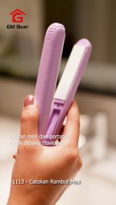 GM Bear Catokan Rambut Mini 1113 - Mini Portable Hair Straightener