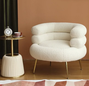 Northern Europe Balcony Leisure Chair Couch Light Luxury Internet Celebrity Designer Make-up Chair Single Wingback Chair Bedroom Cosmetic Chair