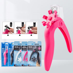 กรรไกรตัดเล็บพีวีซี กรรไกรตัดเล็บปลอม มีฝาครอบกันเล็บกระเด็น มีที่วัดขนาดเล็บ