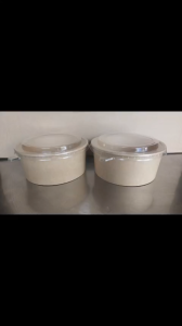 Tô giấy Kraft 1300ml salad (Dạng thấp) Set 25-50 cái kèm nắp