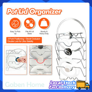 Kitchen Organizer Rack Wall Hanging Pot Cover Rack Five-Layer Pot Lid Metal Rust-Free Multifunctional Rack
