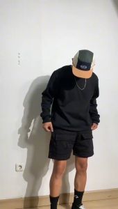 Boxer Psycho Celana cargo ziper | Celana pendek pria boardshort bahan katun fleece| Celana pendek saku zipper dan saku cargo di kiri dan kanan