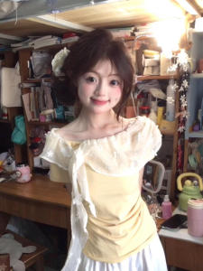 Áo Thun Tay Ngắn Hở Vai Ren Mùa Hè Cho Nữ Áo Thun Dáng Ôm Màu Trơn Áo Thun Tay Ngắn Cổ Chữ V Áo Thun Phong Cách Đường Phố