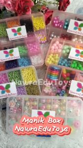 Mainan Edukasi kreatifitas anak MANIK BOX MERONCE GELANG KALUNG gantungan