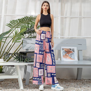 Women pants casual high waist wide leg comfortable plus size loose pants counter quality