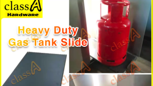 ClassAHW Heavy Duty Soft Close Pull Out Gas Tank Tray Kitchen Cabinet Gas Cylinder Roller Slide Holder