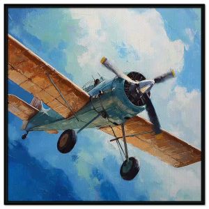 Tranh máy bay treo tường dán tường sơn dầu tranh trí canvas. CGI-1419