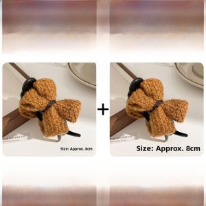 Womens Butterfly Knot Hair Clip Fresh out New Style Autumn Winter Hair Accessories Bun Maker Back of Head Hair Decoration