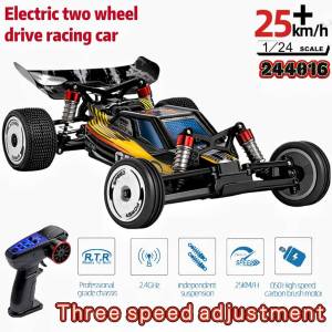 WLtoys 244016 1/24 Scale High Speed Remote Control Car 2WD Drift Racing Toy 2.4G All Terrain 25KM/H Christmas Gift