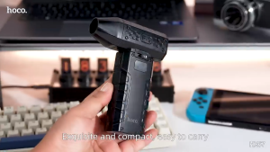 HOCO HX67 พัดลมมือถือ Ultra High-speed พลังแรงสูง 80000RPM ปรับได้ 100 ระดับ พร้อมไฟฉุกเฉิน hc6