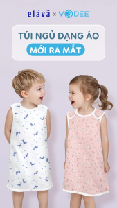 Elava Túi ngủ dạng áo chất liệu Aero-cool và Cotton Modal cao cấp mềm mại thoáng khí giúp bé ngủ ngon