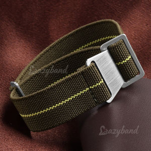 Military Parachute Elastic Nylon Watch Band 18mm 20mm 22mm Universal Brown Sport Sailcloth for Seiko for Tudor for Rolex Strap