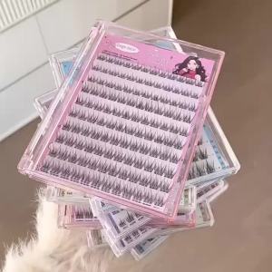 CAPPUVINI | New Glue Free False Eyelashes Solar Design Natural Long Thick Reusable Segmented Lashes Eyelash Extension