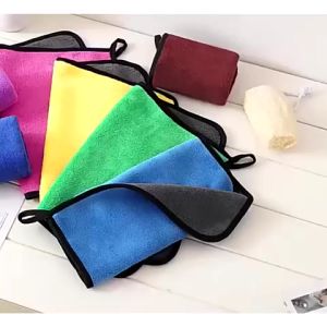 Kain Lap Microfiber Serbaguna 30x30cm Kain Lap Mobil Motor 2 Sisi Multifungsi HM012