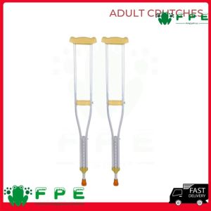 【FPE】Medical Lightweight Aluminum Adult Crutches ith armrest pad for elderly underarm crutches PRO HEALTH CARE aluminum adjustable grip crutch