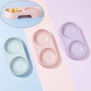 Pet Bowl Cat And Dog  Bowl 2 in 1 Food Bowl Drinking Bottle Set Puppy Kitty Food Bowls Water Bowl