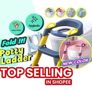 Realeos Premium Potty Toilet Bowl Training Ladder Seat Adjustable Folding Trainer Chair Tangga