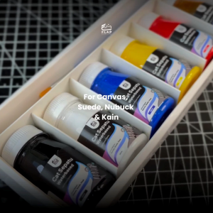 Flap Shoes Care - Repaint Cat Sepatu Canvas Kanvas Suede Waterbased Paint Permanen Hitam Anti Luntur