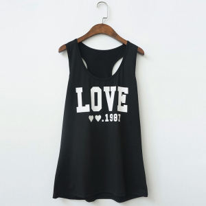 เสื้อกั๊กสปอร์ตแขนกุดพิมพ์ลายหลวมไซส์ใหญ่สำหรับผู้หญิง ช่วงไหล่กว้าง ทรงหลวม ใส่ได้ตลอดทั้งปี เสื้อออกกำลังกาย โยคะ วิ่ง