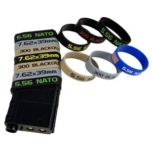6 Pack Magazine Marking Band for 7.62x39 5.56 NATO 300 Blackout Recessed Letters Magazine Marking Rubber Band Muti-Colors