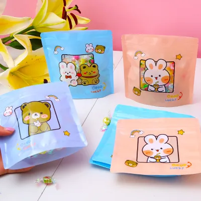 Christmas Childrens Day Cookie Snack Gift Packaging Bag Self-Sealing Candy Food Sealed Bag Present Small Bag Plastic Stand up Bag
