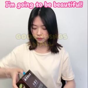 染发膏Hair dye cream for girls Dye your own hair at home Natural whitening hair dye for plants Black hair dye for men Popular color non-irritating to cover gray hair Dark brown comb 200ml