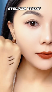 Lakerain Eyeliner Stamp Waterproof Longwear Eyeliner with Ergonomic Handle 2.1ml (Black & Brown)
