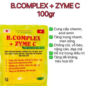 B Complex Zyme C (100gram) giúp tăng trọng chóng còi tăng đề kháng cung cấp men vi sinh tiêu hoá tốt thức ăn cho gà gia cầm  gia súc.